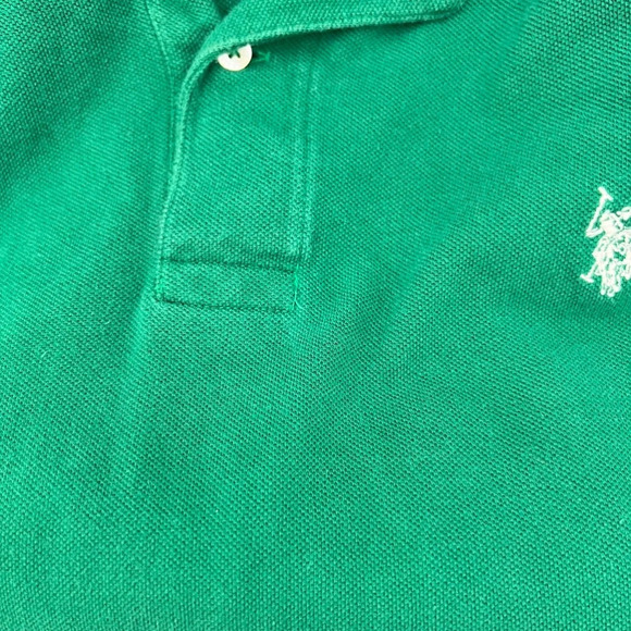 Men's U.S. Polo Assn. Polo Shirt XL Green White‎ Horse Preppy - Picture 6 of 7